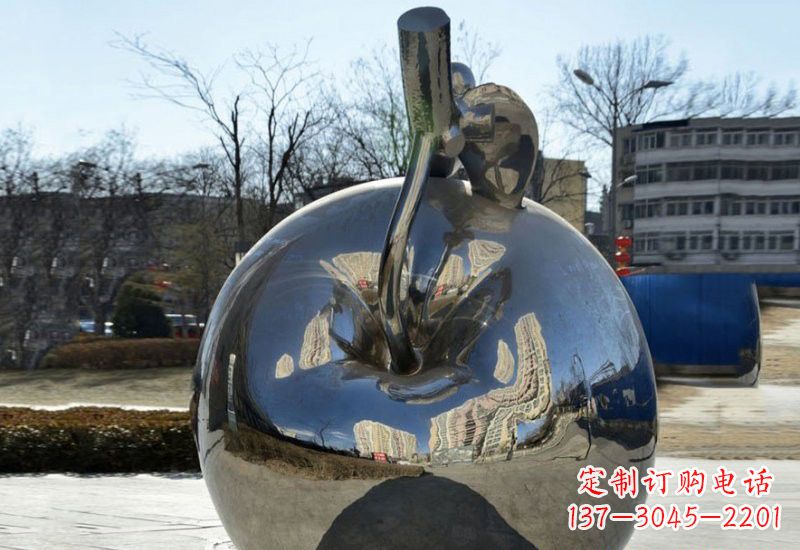 重庆精致的不锈钢苹果雕塑