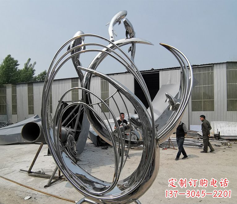 重庆精美不锈钢跃龙门雕塑