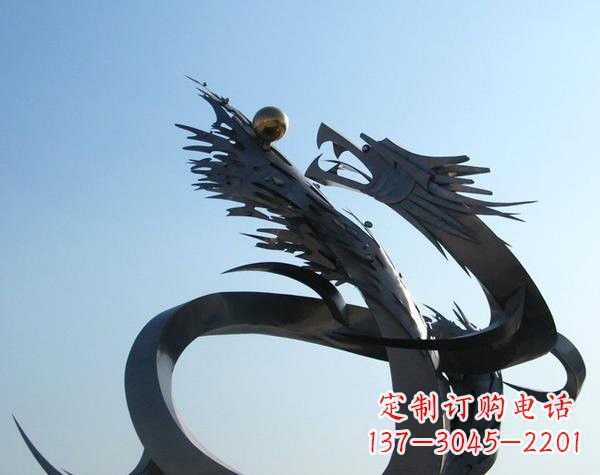 重庆不锈钢抽象龙戏珠