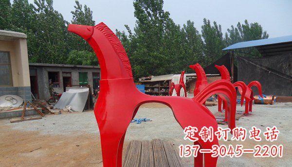 重庆不锈钢抽象马雕塑 (3)