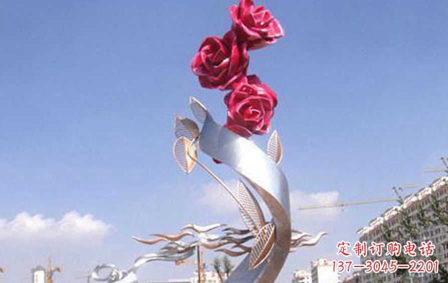 重庆精美不锈钢玫瑰雕塑