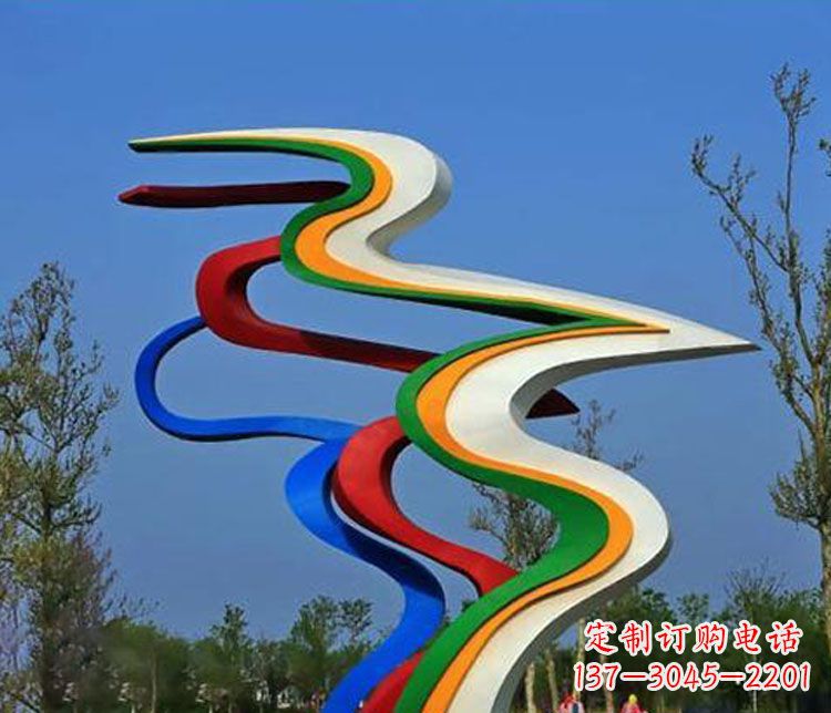 重庆精美不锈钢飘带雕塑