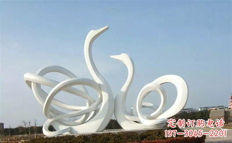 重庆不锈钢制作的天鹅雕塑
