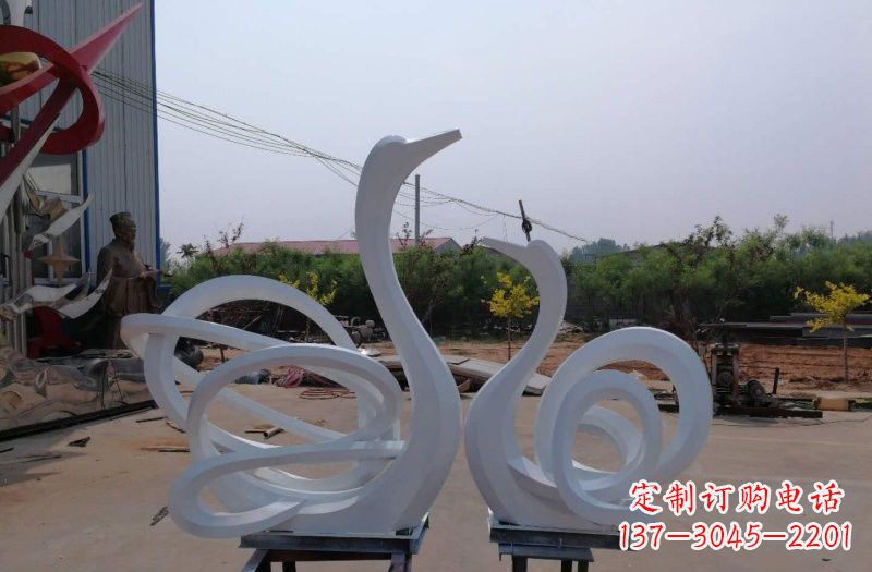 重庆精美不锈钢天鹅雕塑