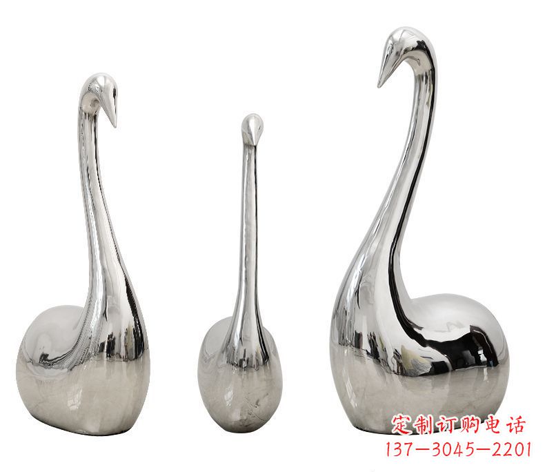 重庆精美不锈钢天鹅雕塑