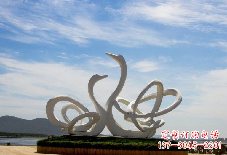 重庆不锈钢制天鹅雕塑