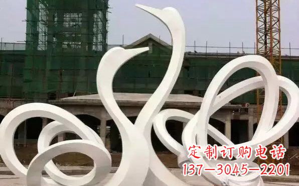 重庆不锈钢天鹅雕塑美丽而优雅