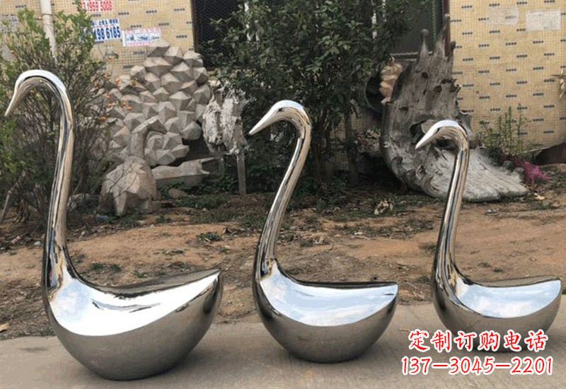 重庆不锈钢制作的天鹅雕塑