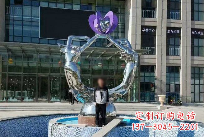 重庆不锈钢抽象女孩雕塑