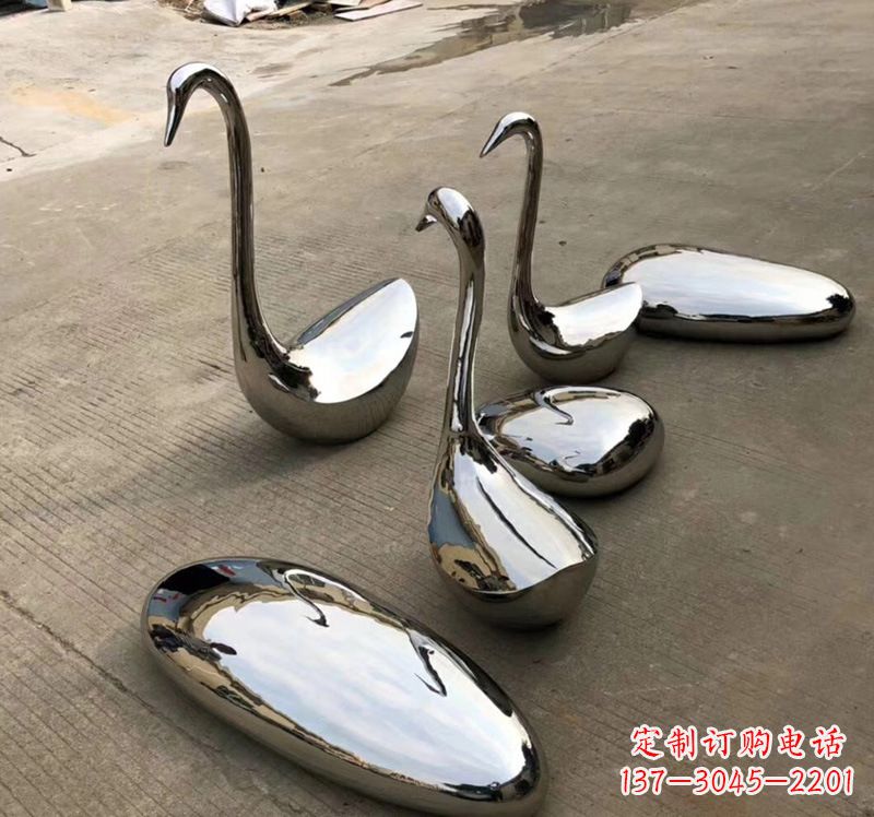 重庆不锈钢抽象仙鹤雕塑