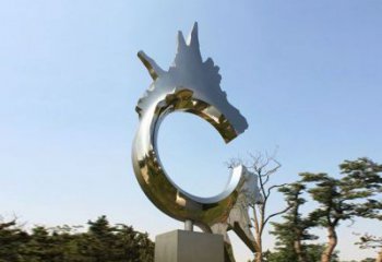 重庆不锈钢抽象龙头雕塑