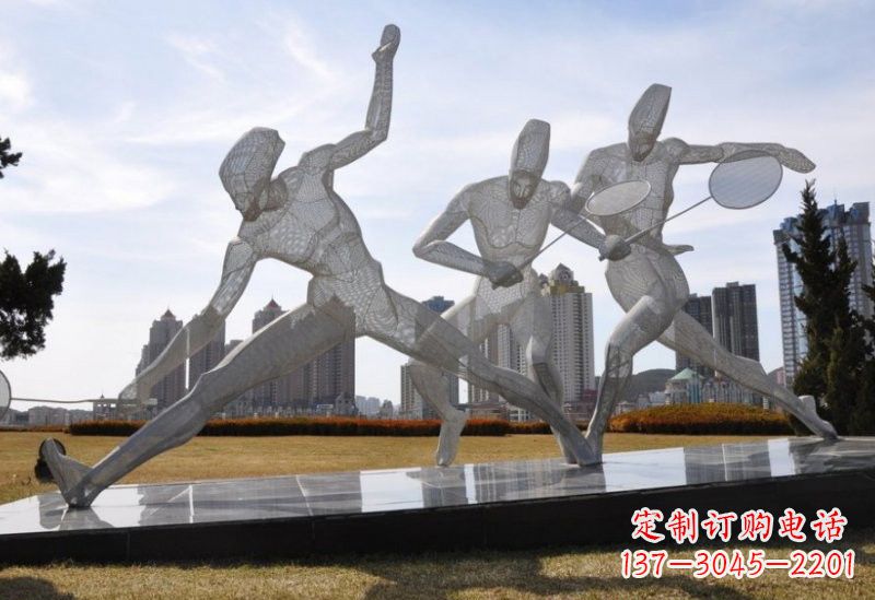 重庆精致的不锈钢羽毛球雕塑