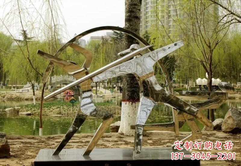 重庆不锈钢运动员雕塑