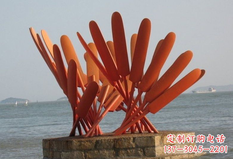 重庆不锈钢船桨雕塑经典的海洋景观