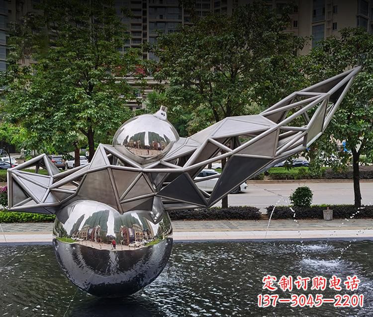 重庆不锈钢葫芦雕塑美丽耐用的艺术杰作