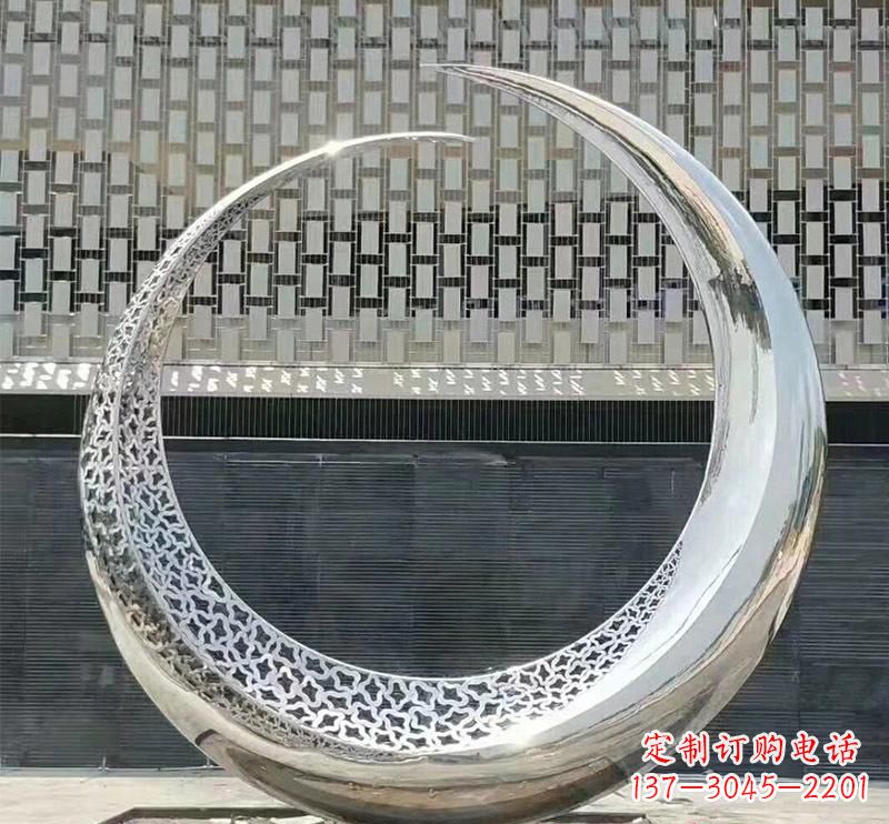 重庆不锈钢创意圆环雕塑