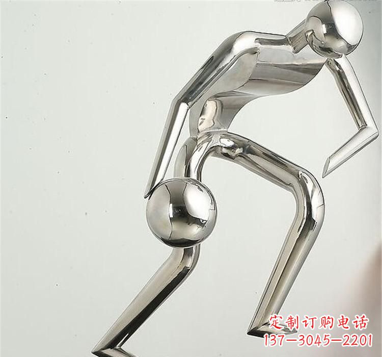 重庆不锈钢保龄球雕塑——抽象人形美学之精华