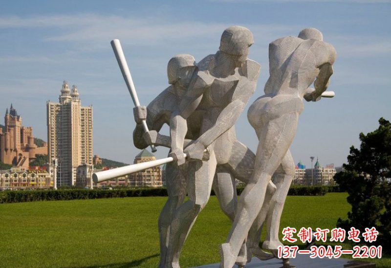 重庆棒球雕塑象征着美好回忆
