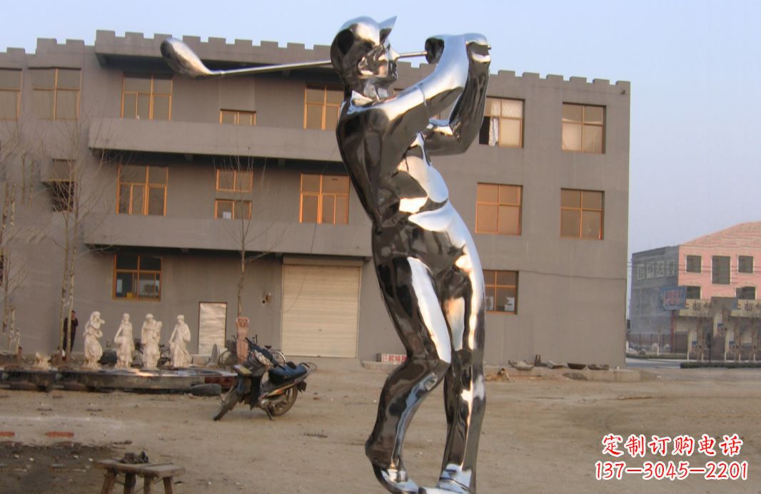 重庆不锈钢打造高尔夫球雕塑