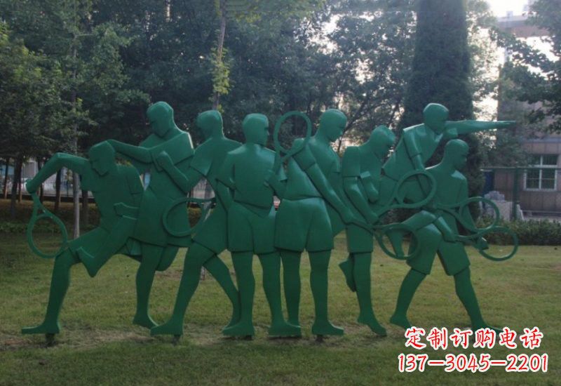 重庆不锈钢羽毛球人物雕塑精美绝伦