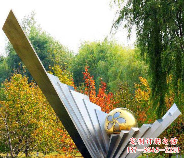 重庆不锈钢大型翅膀景观雕塑