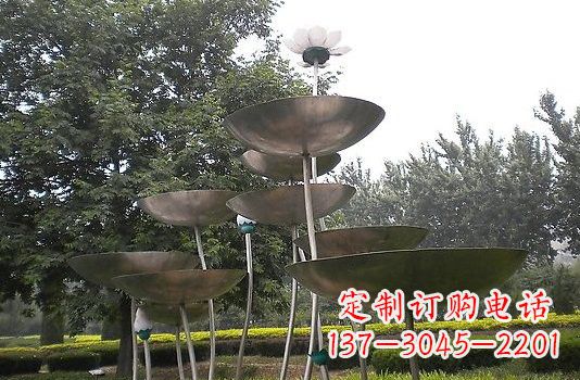 重庆不锈钢大型荷叶雕塑