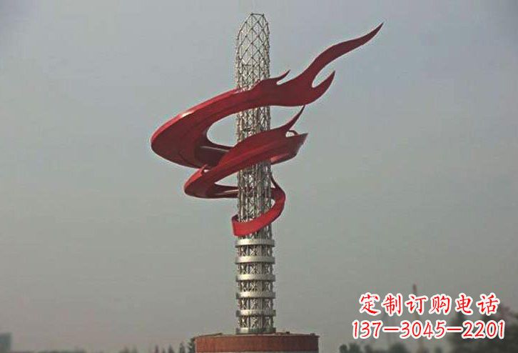 重庆不锈钢大型火炬雕塑