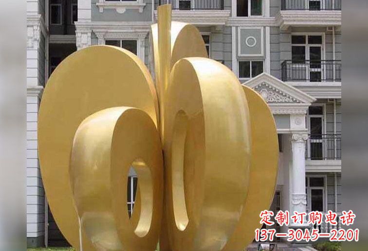 重庆不锈钢大型苹果雕塑