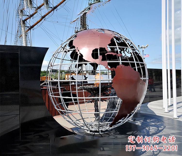 重庆不锈钢大型地球仪雕塑精美纳米艺术