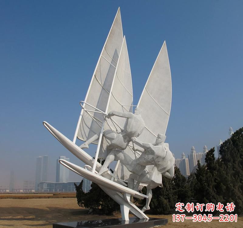 重庆不锈钢大型帆船雕塑海洋精神的象征