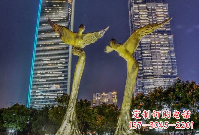 重庆不锈钢大型天使雕塑