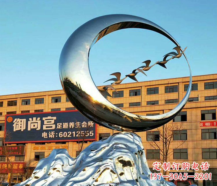 重庆不锈钢大雁雕塑精美的艺术之作