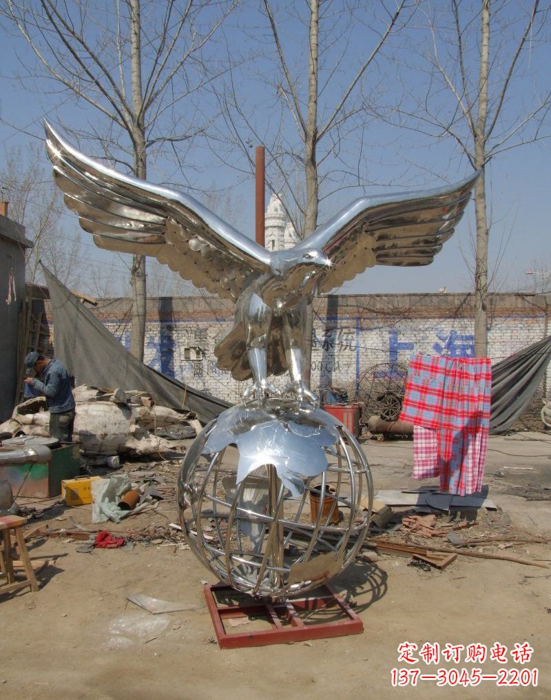 重庆老鹰雕塑不锈钢大展鸿图