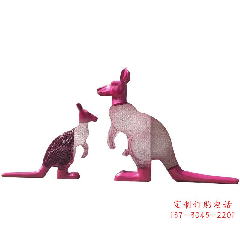 重庆不锈钢袋鼠雕塑——传承澳大利亚文化