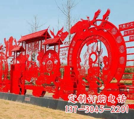 重庆不锈钢党旗雕塑——缅怀先烈、继续前进