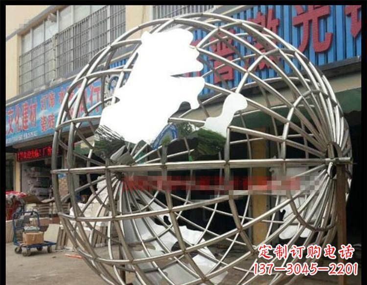 重庆不锈钢地球公园景观雕塑 (2)