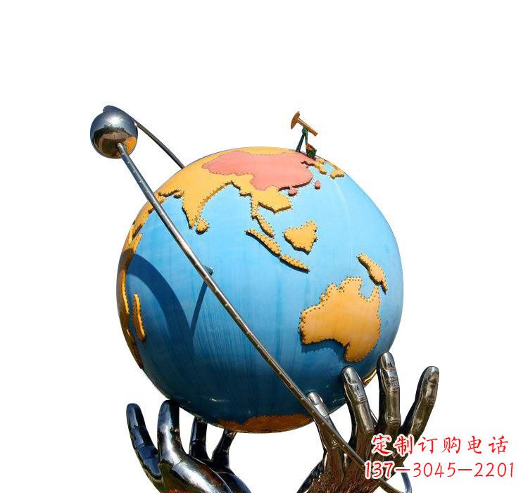 重庆不锈钢地球雕塑象征着世界和平