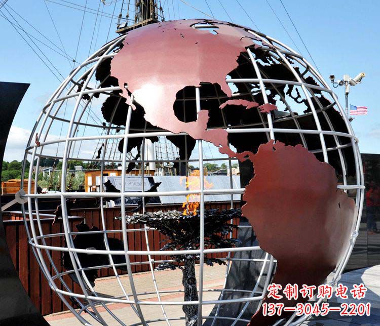 重庆不锈钢地球仪雕塑精美的艺术品
