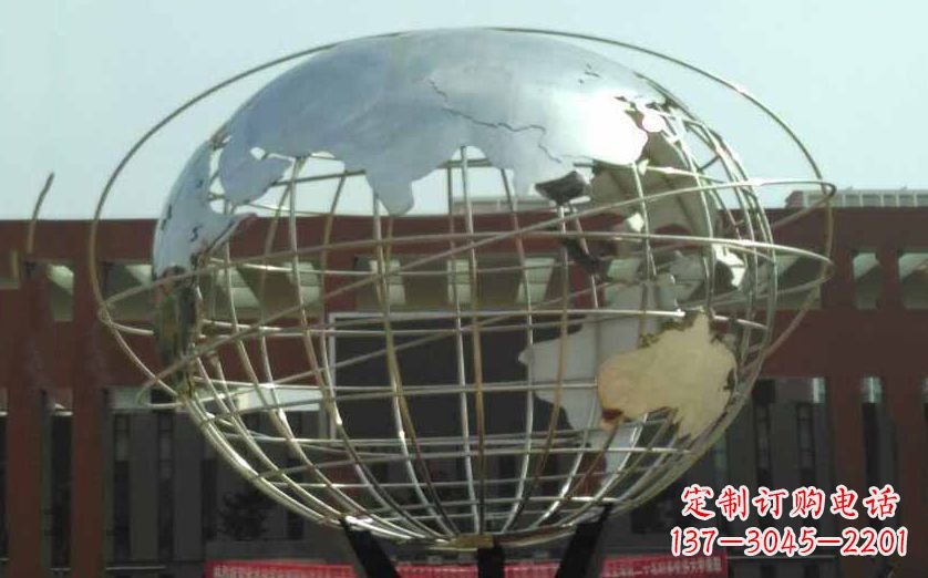 重庆不锈钢地球仪雕塑象征地球的美丽