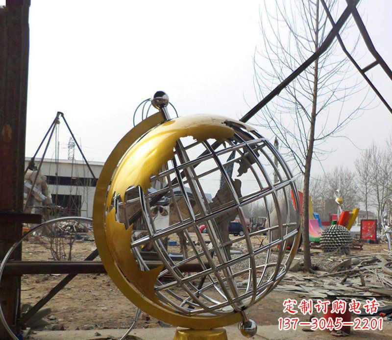 重庆不锈钢地球仪学校雕塑