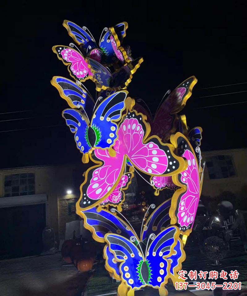 重庆不锈钢蝴蝶雕塑彩绘魅力无限
