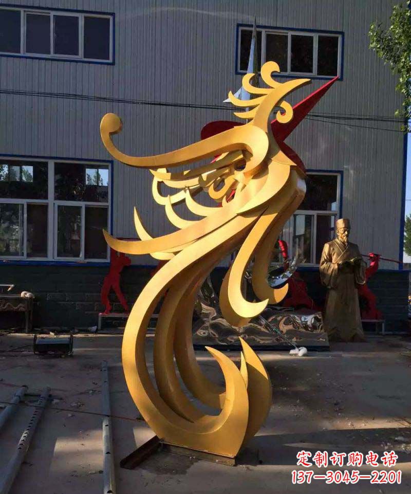 重庆不锈钢雕刻凤凰雕塑