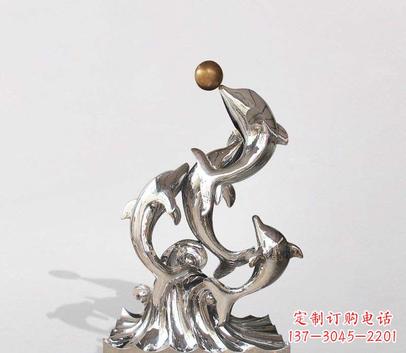 重庆不锈钢海豚雕塑精美的艺术杰作