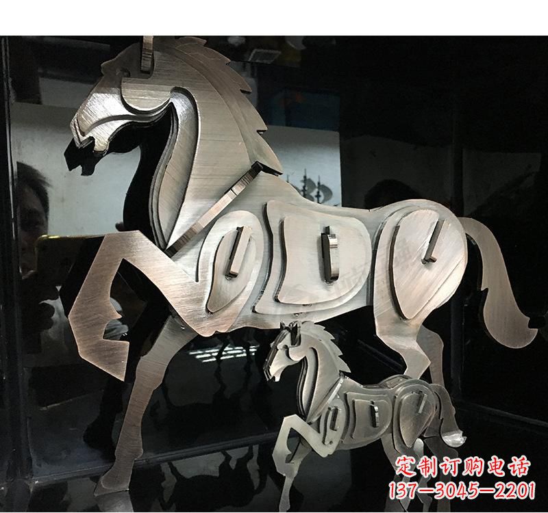 重庆不锈钢动物马雕塑艺术精美动人