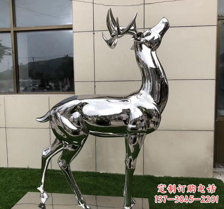 重庆不锈钢动物梅花鹿雕塑美观耐用