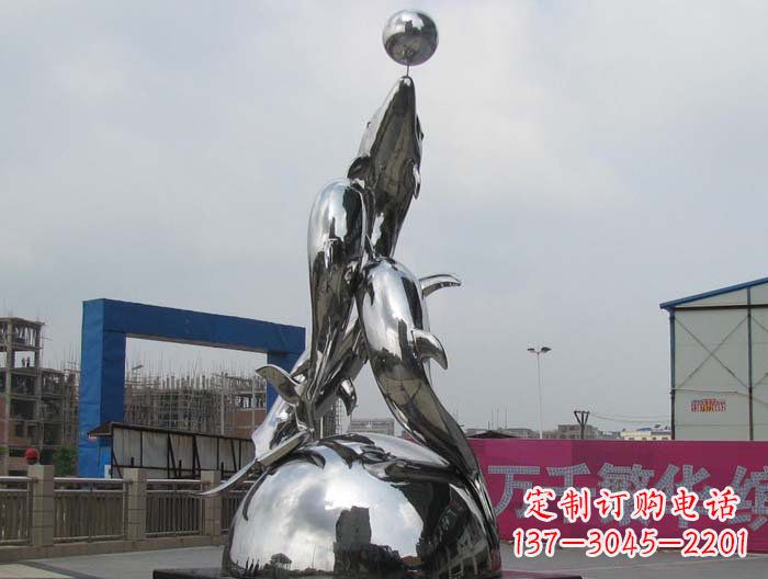 重庆海豚雕塑精美细腻的艺术品