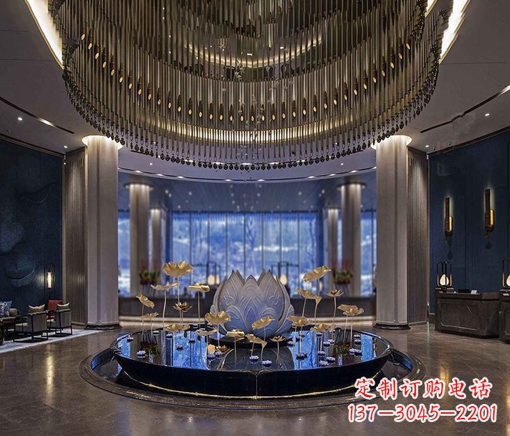 重庆不锈钢锻造荷花雕塑精美无比