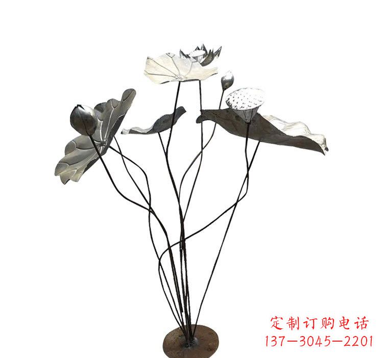 重庆不锈钢锻造莲花雕塑精美外形,长久耐用
