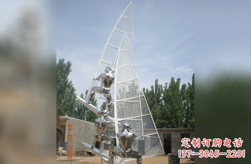 重庆不锈钢帆船雕塑精美的艺术品