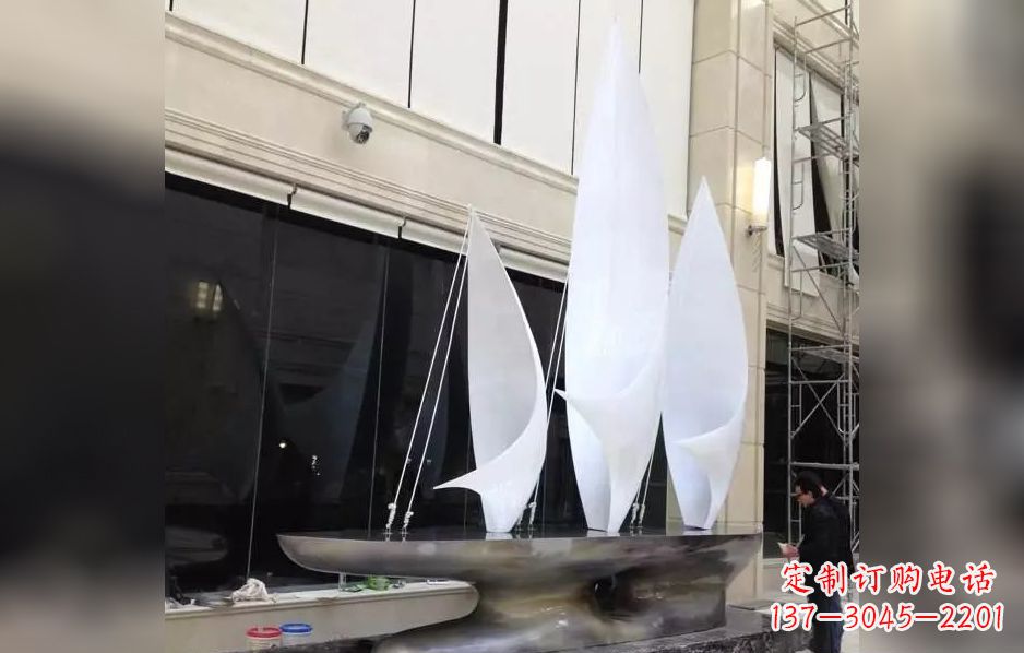 重庆不锈钢帆船海洋迷人的雕塑